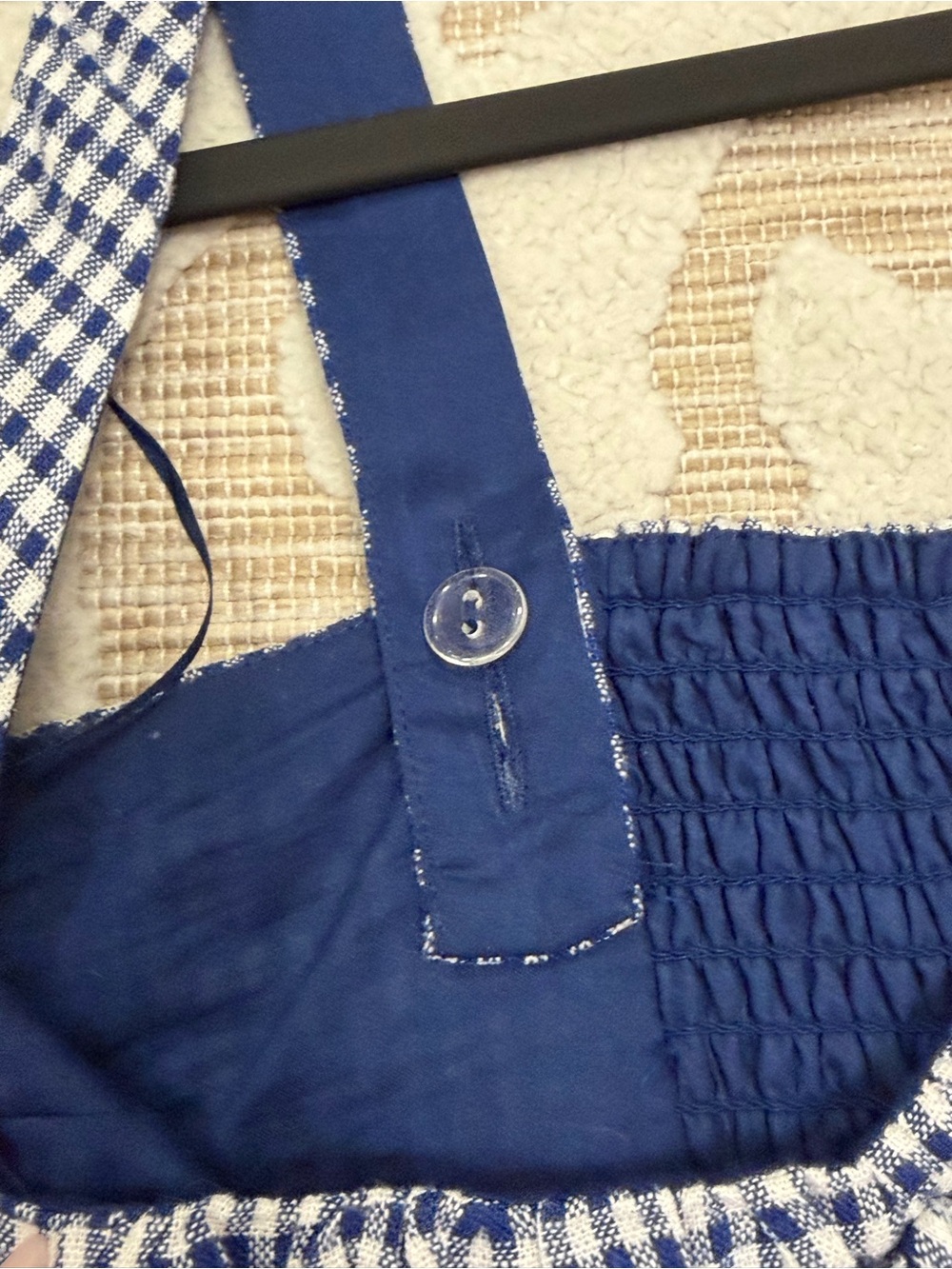 Christian Lacroix Blue and White Gingham Maxi Dress - Picture 7 of 9